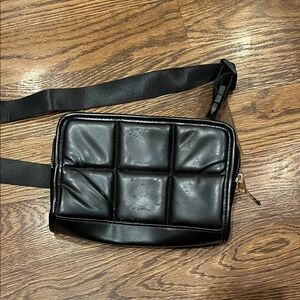 Amanda uprichard fannypack Black Quilted Men's Crossbody Bag